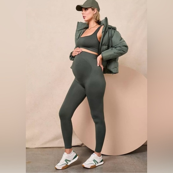 BLANQI Pants - BLANQI EVERYDAY Maternity Belly Support Leggings Forest Night Size Large